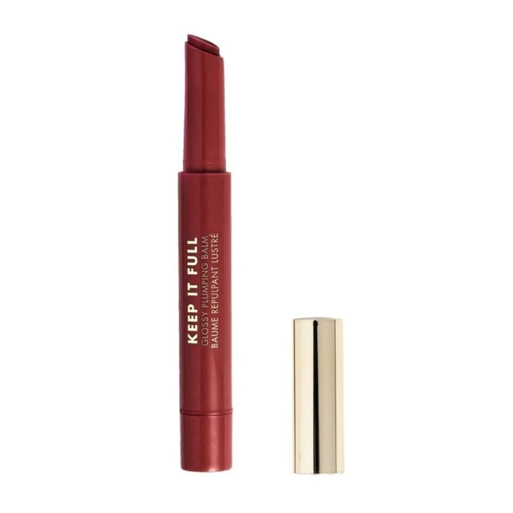 Milani Keep It Full Glossy Plumping Balm Lip Gloss 190 Bisou 0.07oz Wine Red